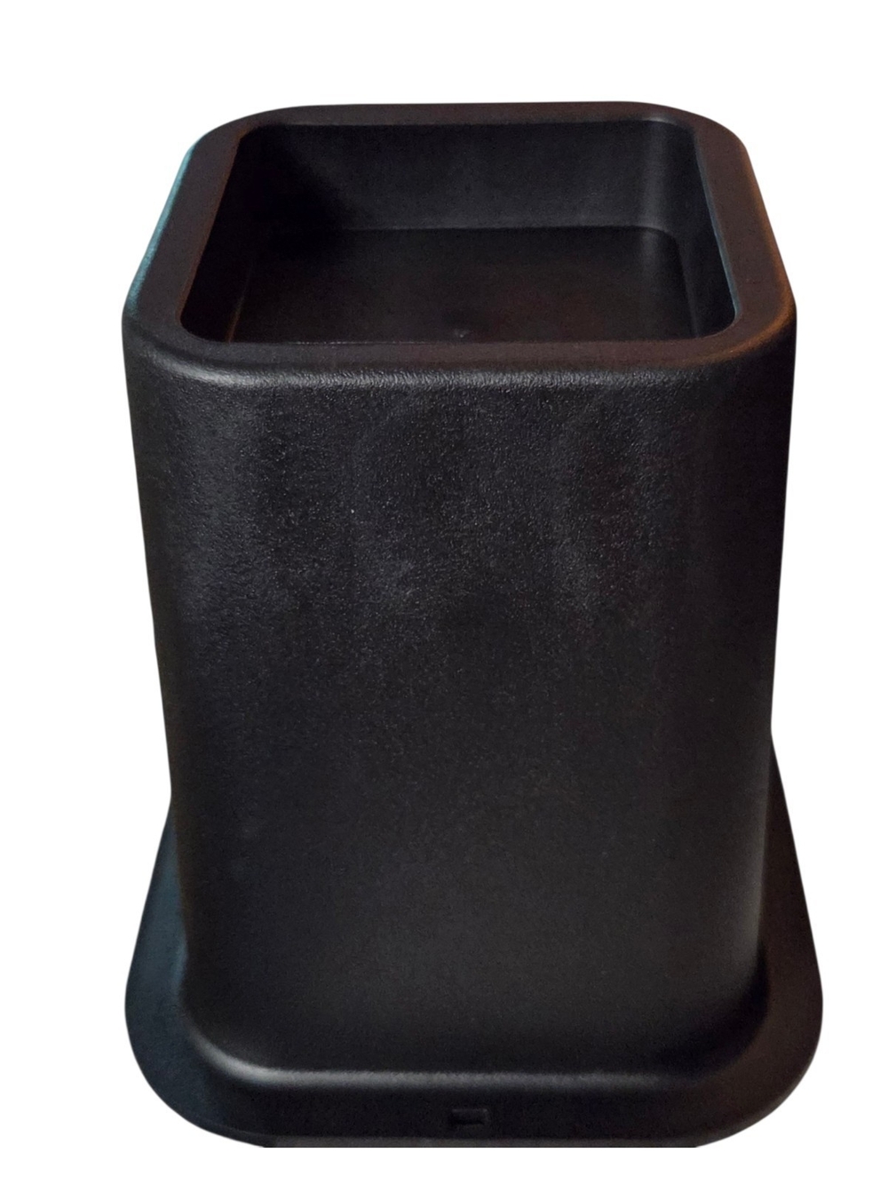 Heavy Duty Black Plastic Bed Risers 6" Tall 3" Square Top Set of 4 - Picture 3 of 3